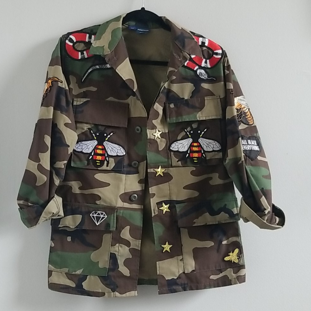 Custom Camouflage Patch Jacket